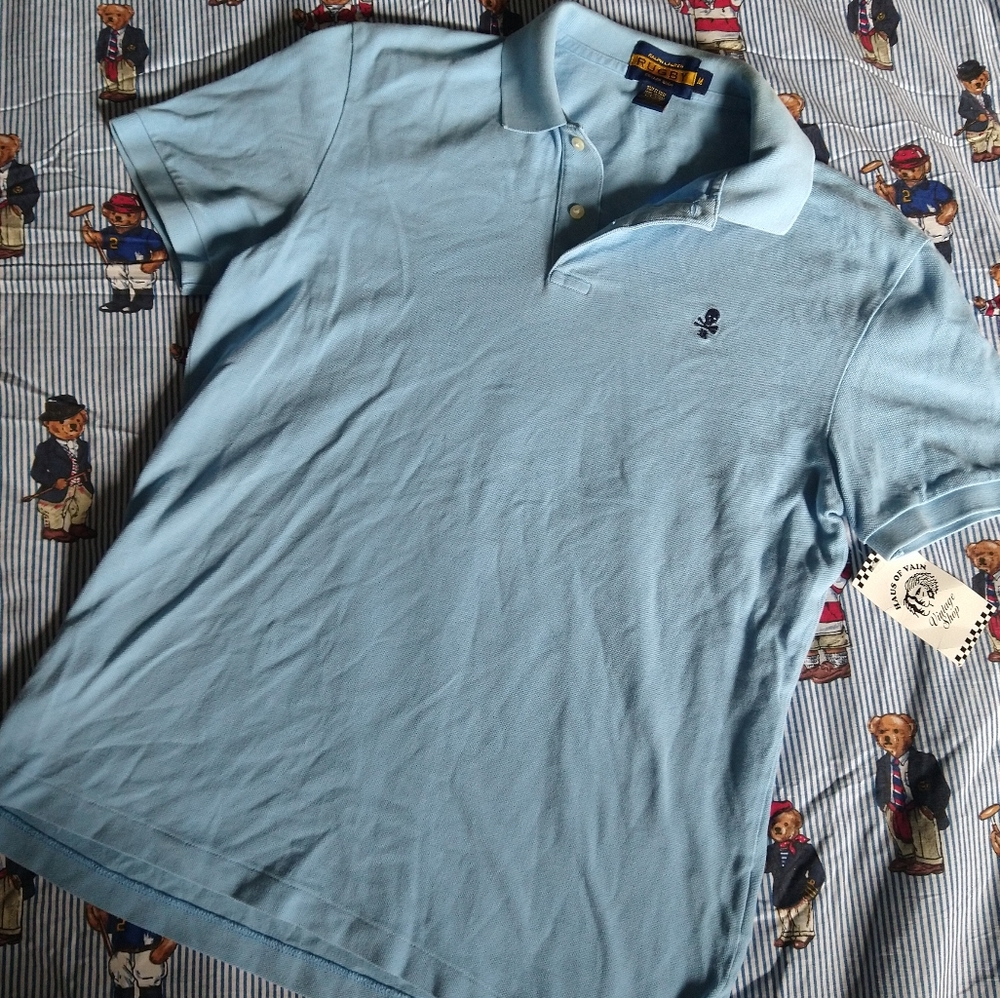 Women's Medium Polo Rugby Ralph Lauren Short sleeve skull bones